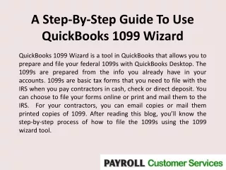 A Step-By-Step Guide To Use QuickBooks 1099 Wizard