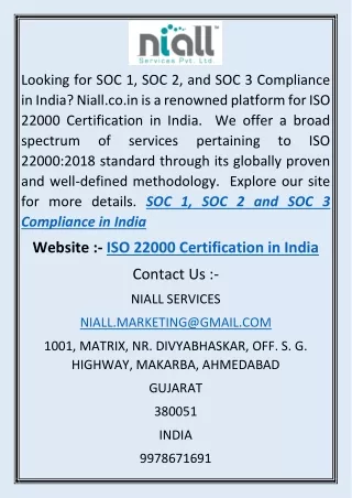 ISO 22000 Certification in India sdz