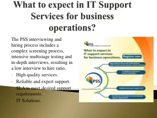 what to expect in it support services for business operations