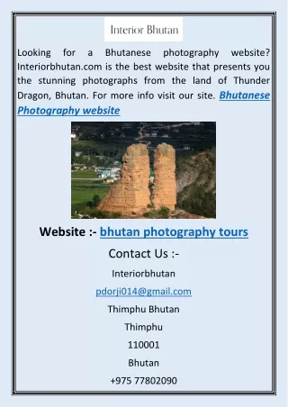 Bhutanese Photography website s