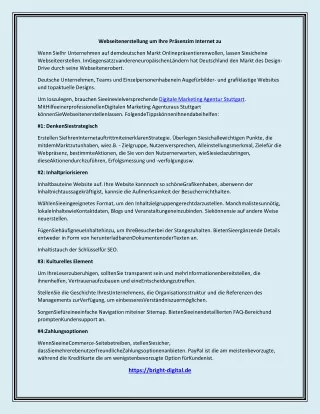 webseitenerstellung um ihre pr senzim internet zu