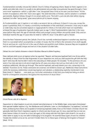 fundamentalists normally criticize the catholic