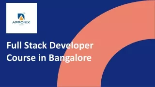 Full Stack Developer Course in Bangalore