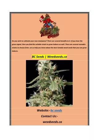 BC Seeds Weedseeds.ca