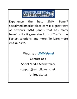 experience socialmediamarketplace com is a great