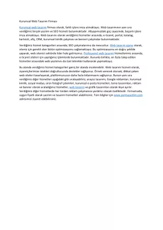 kurumsal web tasar m firmas