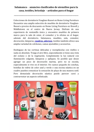 Salamanca -  anuncios clasificados de utensilios para la casa, textiles, bricolaje  - artículos para el hogar