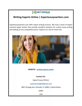 writing experts online expertessayswriters com