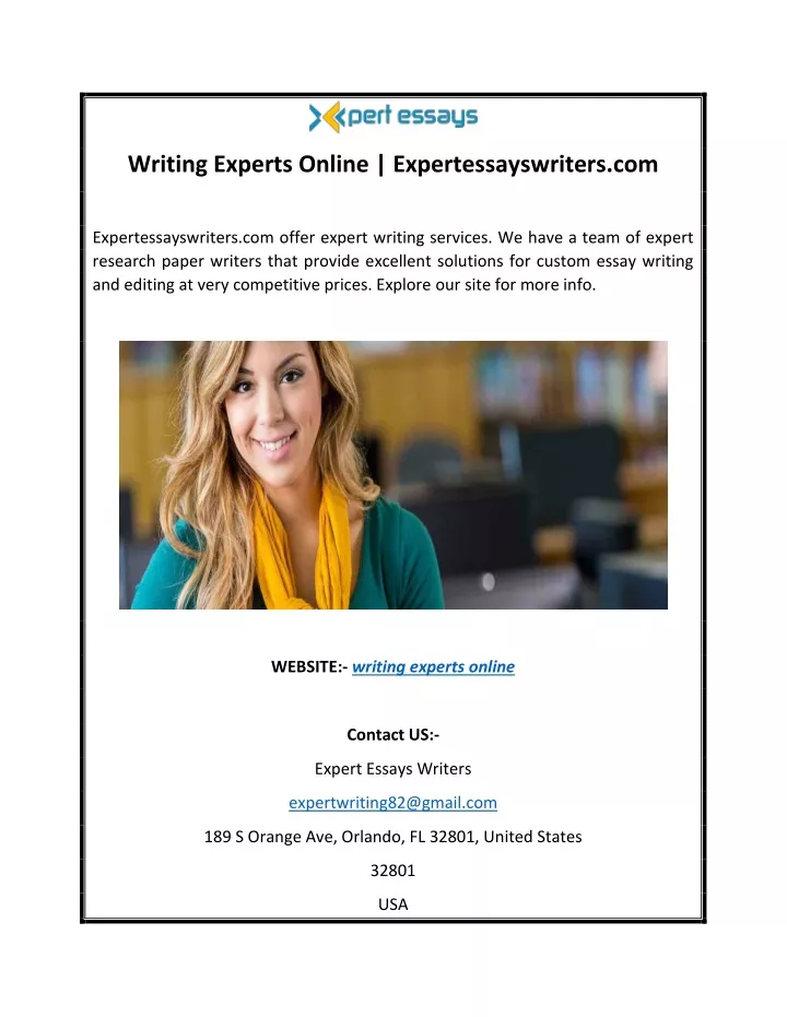 writing experts online expertessayswriters com