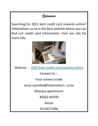2021 best credit card rewards online785