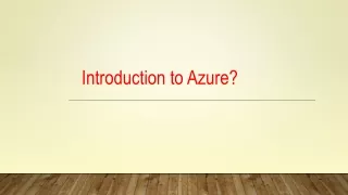 Introduction to Azure