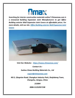 Office Building Exterior Wall Expansion Joint Covers | Chinaomax.com