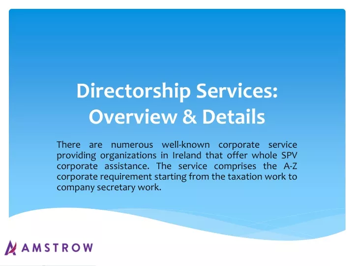 directorship services overview details