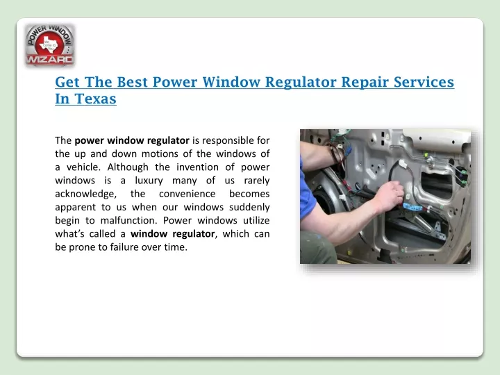 get the best power window regulator repair