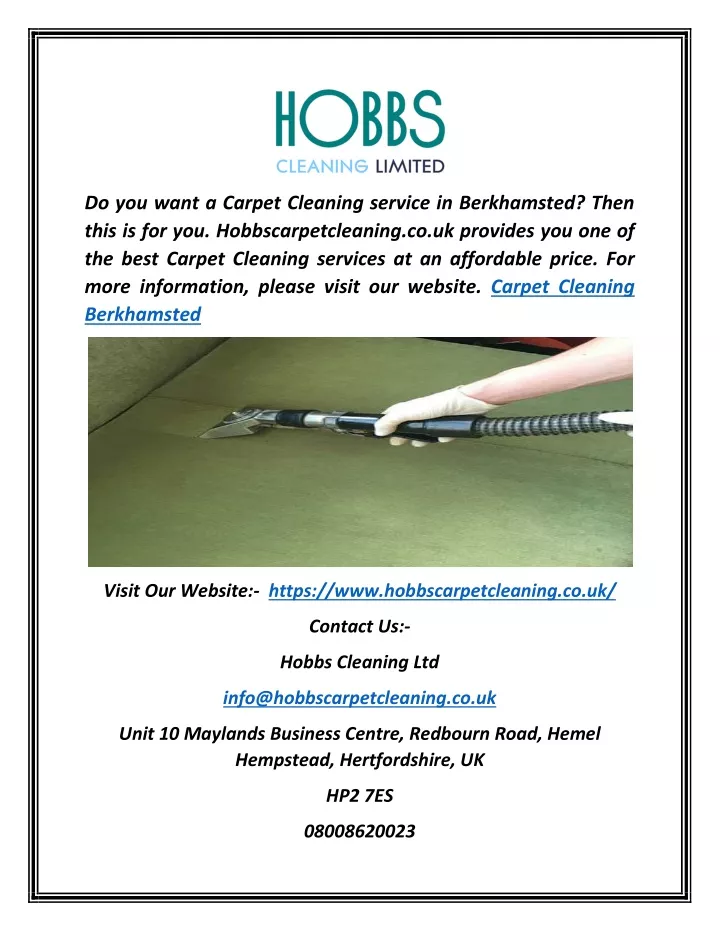 do you want a carpet cleaning service