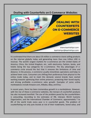 dealing with counterfeits on e commerce websites