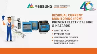 RESIDUAL CURRENT MONITORNING (RCM) PREVENT ELECTRICAL FIRE & HAZARDS