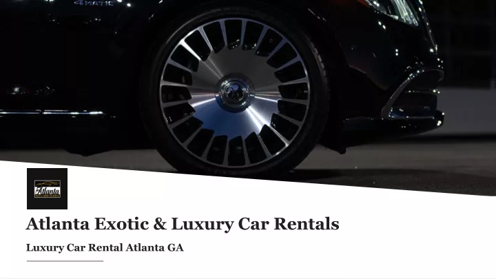 atlanta exotic luxury car rentals