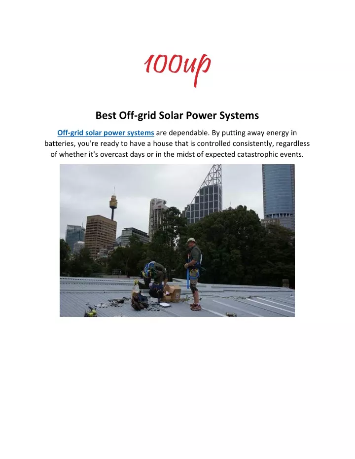 best off grid solar power systems