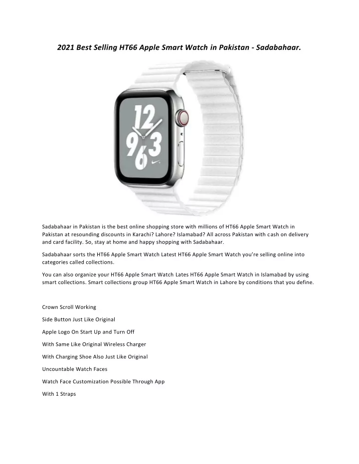 2021 best selling ht66 apple smart watch