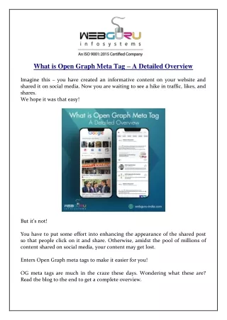 what is open graph meta tag a detailed overview