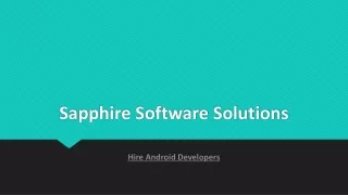 sapphire software solutions