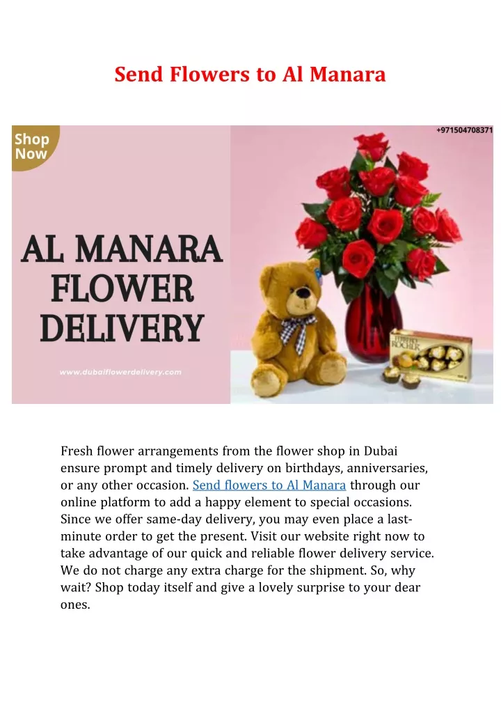 send flowers to al manara