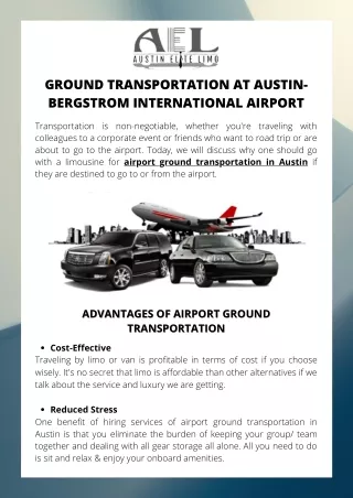 Ground Transportation at Austin-Bergstrom International Airport