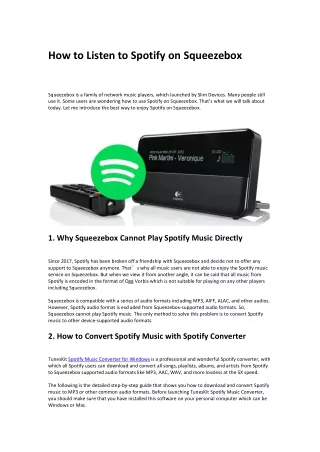 How to Transfer Spotify Music to Squeezebox