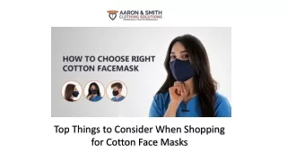 Top Things to Consider When Shopping for Cotton Face Masks