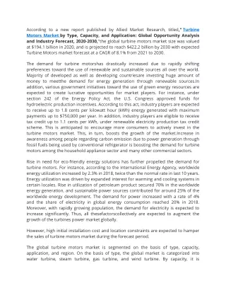 Turbine Motors Market