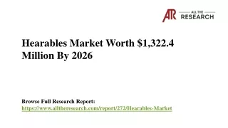 Hearables Market will Reach US$ 1322.4 Mn size by 2026 with a CAGR of 30.2%