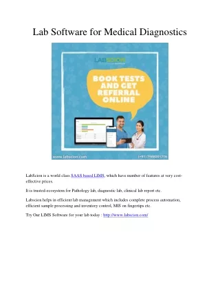 lab software for medical diagnostics