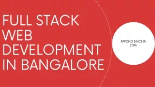 full stack web development in Bangalore