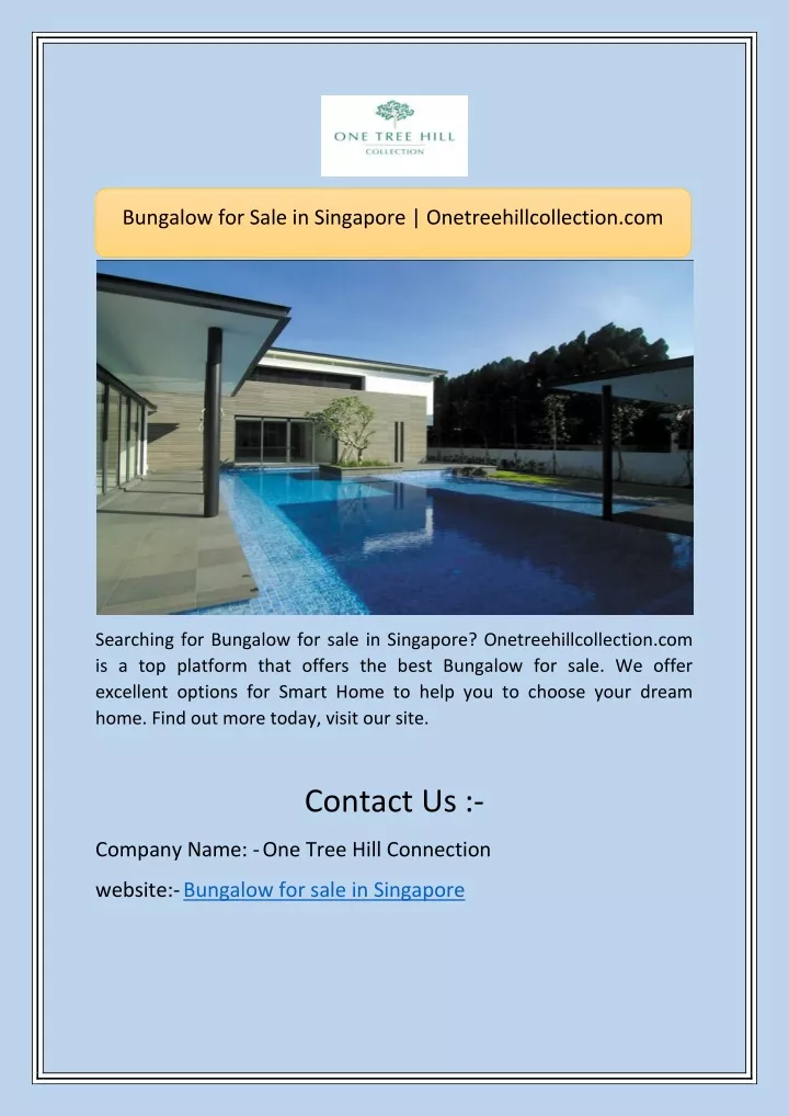 bungalow for sale in singapore