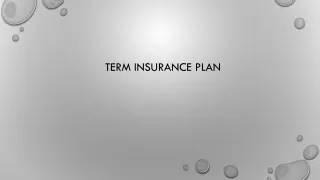 term insurance plan