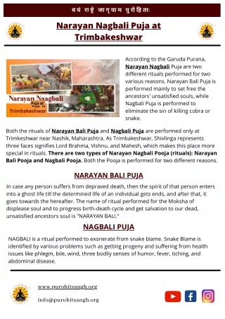 Narayan Nagbali Puja at Trimbakeshwar