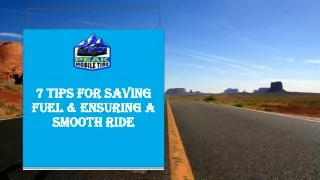 7 Tips For Saving Fuel