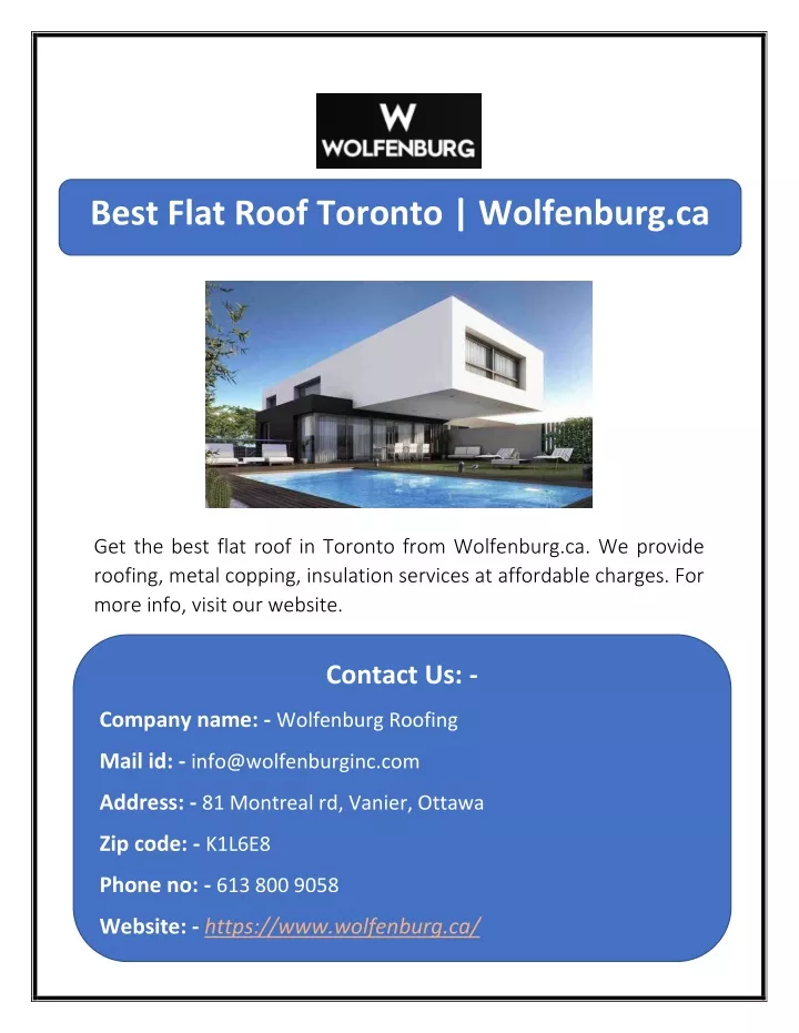 best flat roof toronto wolfenburg ca