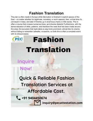 Fashion Translation
