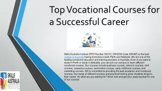 The Best vocational training Institute in Australia.