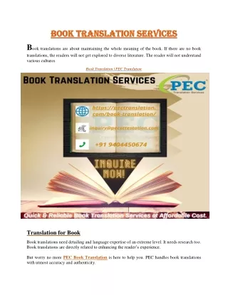 Book Translation Services