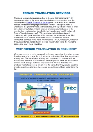 French Translation Services