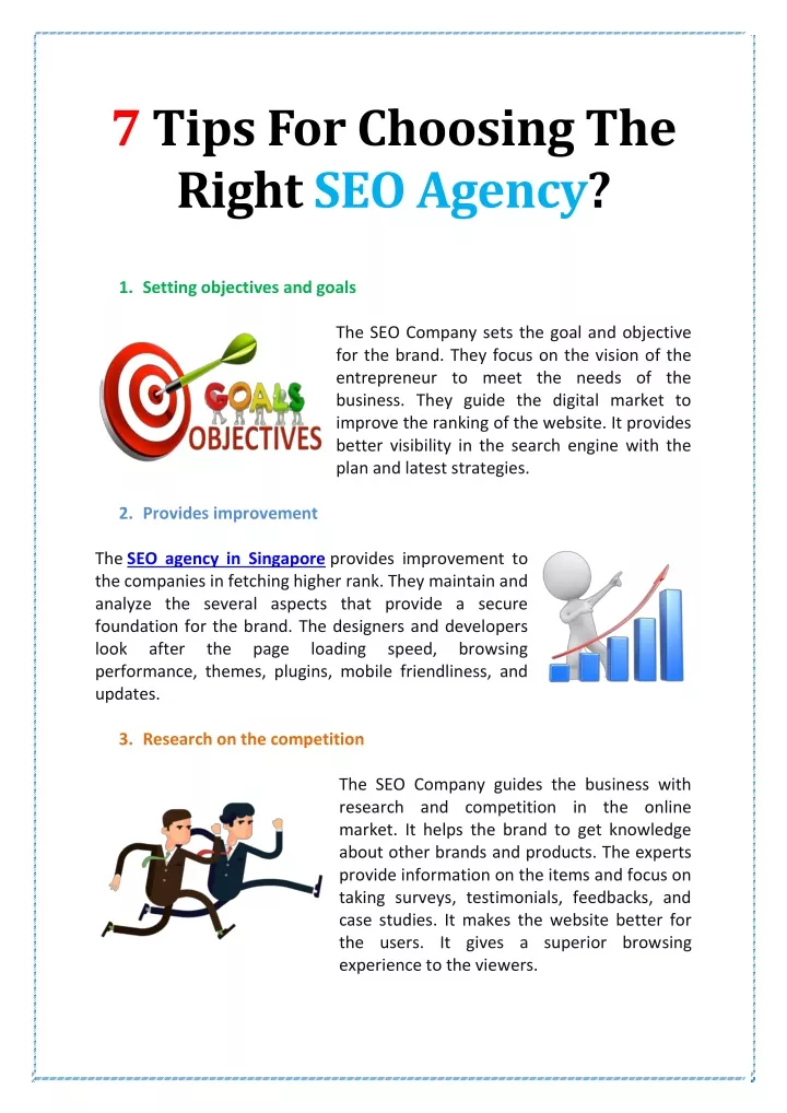 7 tips for choosing the right seo agency