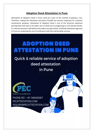 3 Adoption Deed Attestation In Pune