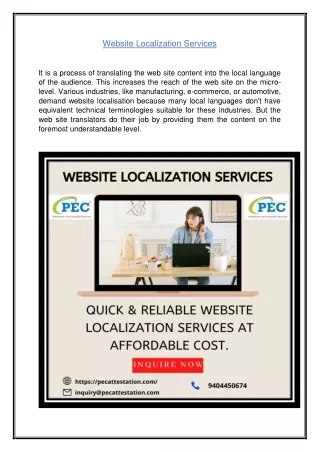 Website Localization Services