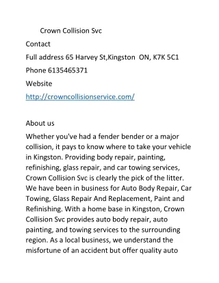 crown collision svc
