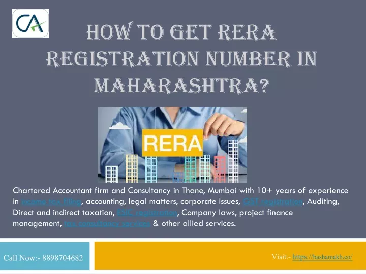 how to get rera registration number in maharashtra