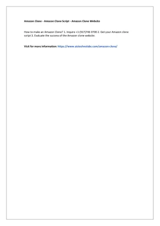 Amazon Clone - Amazon Clone Script - Amazon Clone Website