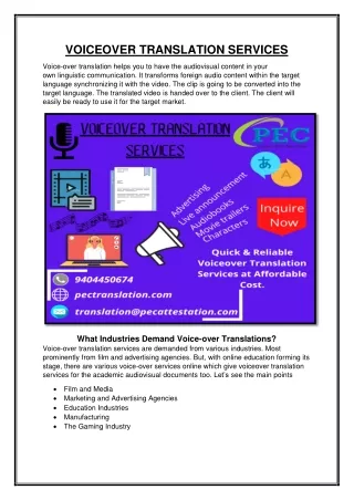 Voiceover Sevices